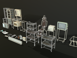 props hospital - game ready 3D 模型