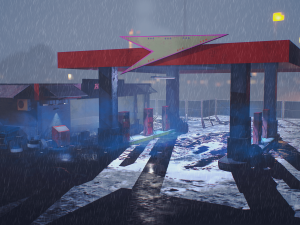 gas filling station 3Dモデル