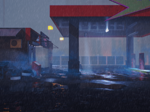 gas filling station 3Dモデル
