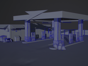 gas filling station 3Dモデル