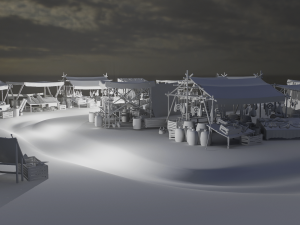 medieval market 3D Модель