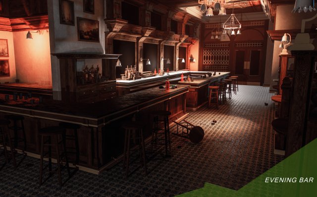 evening bar Model 3D .c4d .max .obj .3ds .fbx .stl .blend 