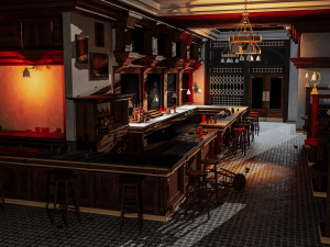 evening bar Model 3D