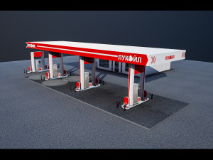 gas station 3D 模型
