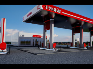 gas station 3D Model