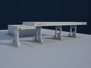 gas station 3D 模型