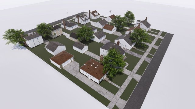 block of houses 3Dモデル .c4d .max .obj .3ds .fbx .stl .blend 