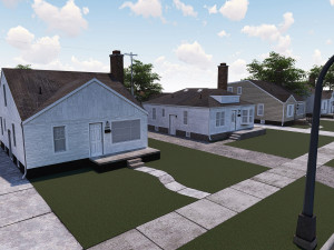block of houses 3Dモデル