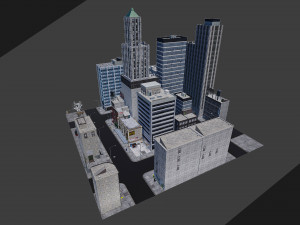 city block part 1 3D 模型