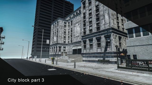 city block part 3 3D Model .c4d .max .obj .3ds .fbx .stl .blend 