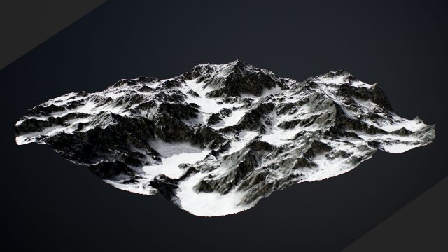 snowy mountains pack 1 Modelo 3D .c4d .max .obj .3ds .fbx .stl .blend 