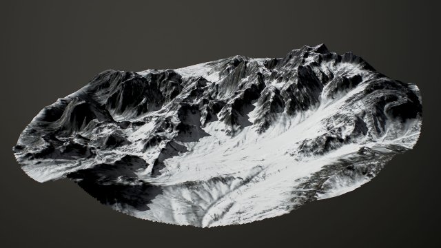 snowy mountains pack 2 3D Модель .c4d .max .obj .3ds .fbx .stl .blend 