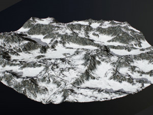 snowy mountains pack 2 3D Модель