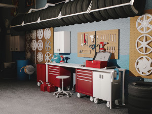 scene auto repair shop 3D मॉडल