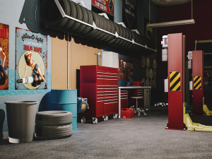 scene auto repair shop 3D मॉडल