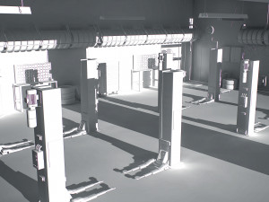 scene auto repair shop 3D मॉडल