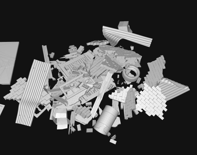 industrial waste 3D 模型 .c4d .max .obj .3ds .fbx .stl .blend 