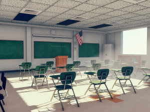 class room Modelo 3D