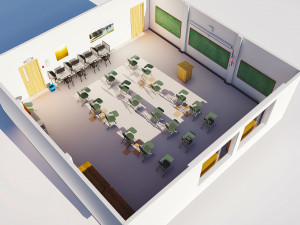 class room Modelo 3D