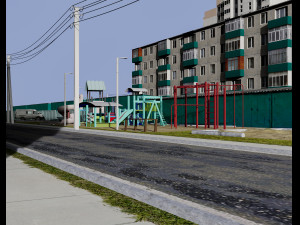 russian streets 3D मॉडल