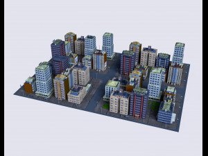 city block part 1 3D मॉडल
