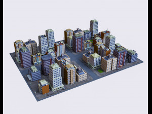 city block part 1 Modèle 3D