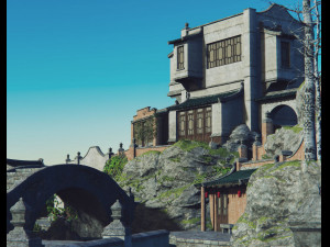 asia street village Modello 3D