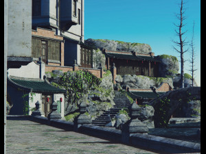 asia street village Modello 3D