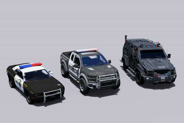 police army machines 3D 模型 .c4d .max .obj .3ds .fbx .stl .blend