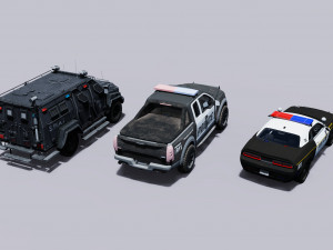 police army machines 3D 模型