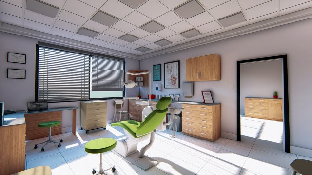 dental office 3D Model .c4d .max .obj .3ds .fbx .stl .blend 