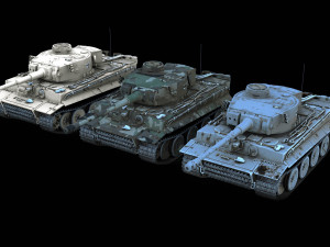 tiger tanks ww2 Model 3D