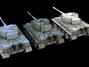 tiger tanks ww2 3D Modell