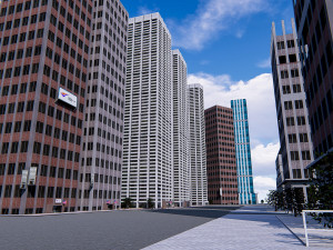 office buildings skyscrapers 3D मॉडल
