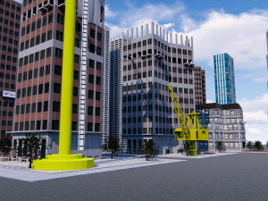 office buildings skyscrapers 3D Модель