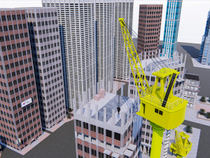office buildings skyscrapers 3D Модель