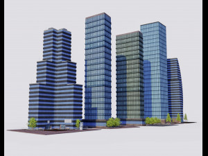 office buildings 3D Модель