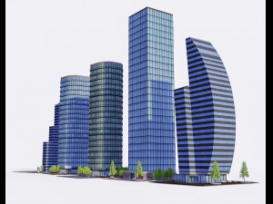 office buildings 3D Модель