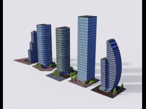 office buildings 3D Модель