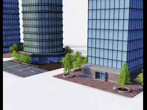 office buildings 3D Модель