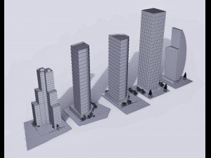office buildings 3D Модель