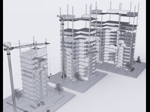 construction of buildings 3Dモデル