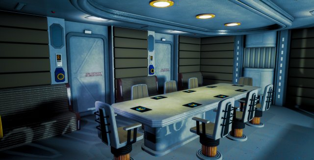 sci-fi fantastic office 3D Model .c4d .max .obj .3ds .fbx .stl .blend 