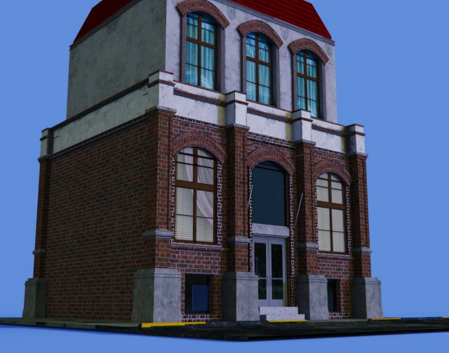 buildings low-poly Modèle 3D .c4d .max .obj .3ds .fbx .stl .blend 