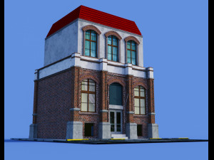 buildings low-poly Modèle 3D