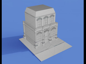 buildings low-poly Modèle 3D