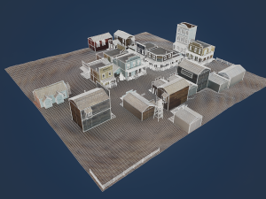streets of the wild west Model 3D