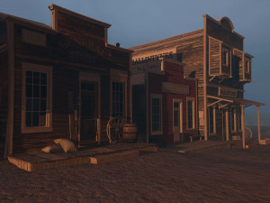 streets of the wild west Model 3D