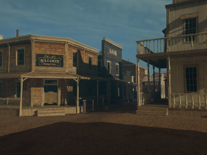 streets of the wild west Model 3D