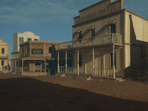 streets of the wild west Model 3D